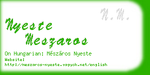 nyeste meszaros business card
